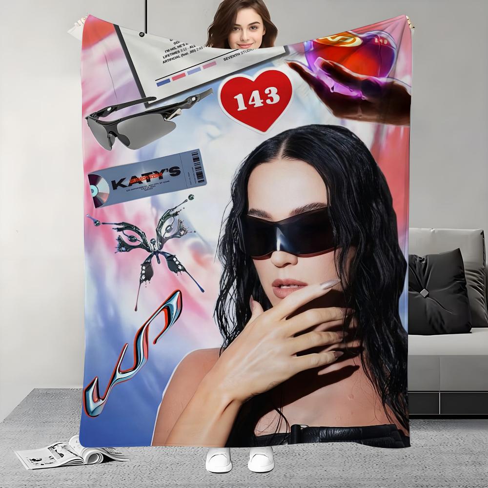 Singer K-Katy P-Perry bandaids Hot Album Blanket Design Lightweight For Dorms, Naps, Living Room, Office,Sofa,All-Season