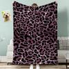 Pink Black Zebra Leopard Patchwork Glitter Fleece Blanket For Glam Bedroom Decor Lightweight Plush Throw Blanket Drape