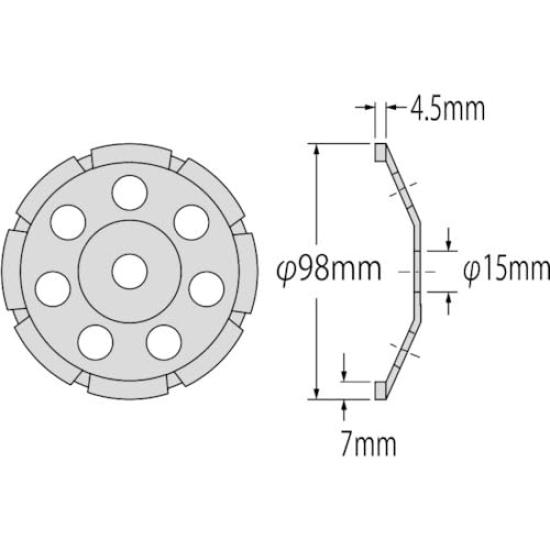 EBI Diamond Cup Wheel Dry Type High Quality Single Cup CS4