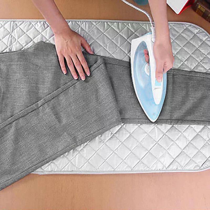 Hitzebeständige Bügelmatte – 48x85cm Netz-Wäschepresse-Pad für Waschmaschinen-/Trockneroberseite | Brandfleckensicherer Kleiderschutz