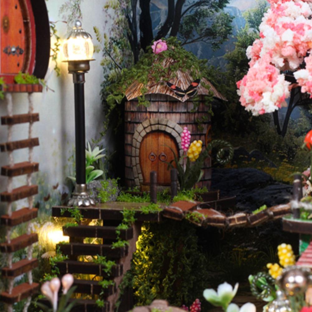 DIY Wooden Miniature Building Kits 3D Forest Whisper Miniature House Puzzle Cottage Casa Dollhouses For Friends Gifts