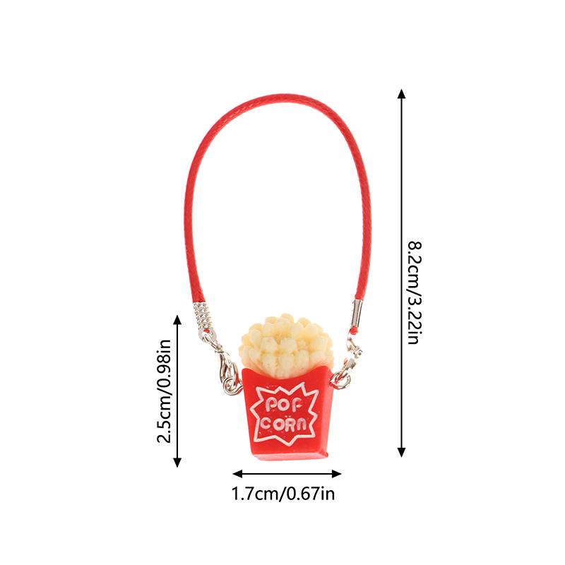 Mini Maison de Poupée Sac à Popcorn Sacs Bandoulière Poupées Décoration Suspendue Mignon Poupée en Peluche Labubu Décor Accessoires Jouets pour Enfants