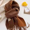 Super Soft Waxy Cashmere Scarf for Women in Winter High End  Korean Version  Versatile Camel Color  Double sided Solid Color  Warm Scarf for Mother