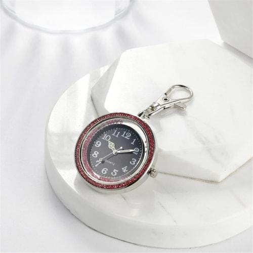 Lancardo Carabiner Watch, Nurse Watch, Pocket Watch, Keychain, Analog, Diamond, Trunk, Easy To Read, Perfect for Everyday Use, Mountain Climbing, Comm