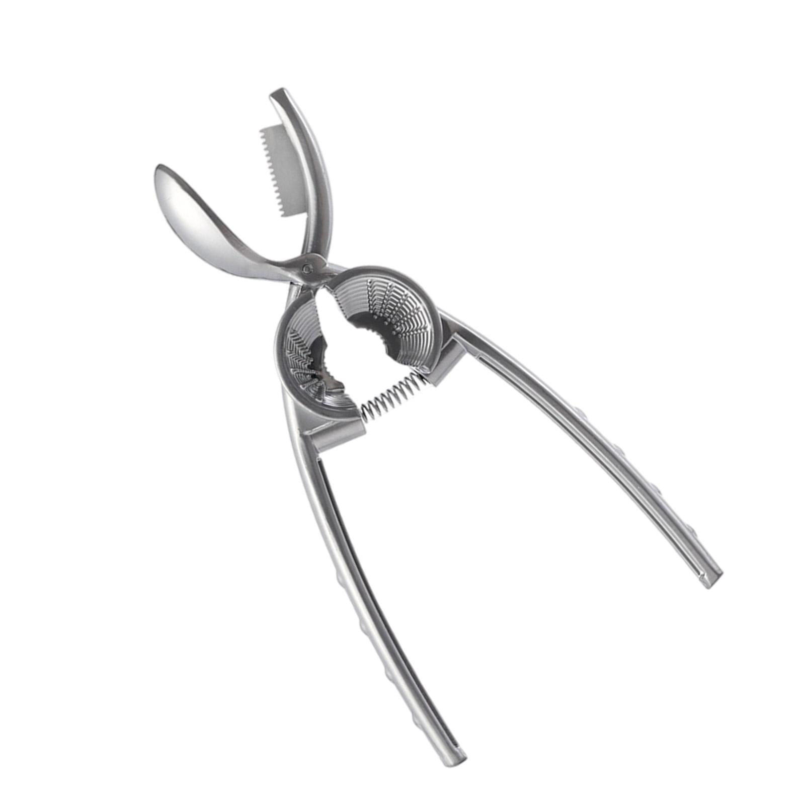 

Элегантный орехокол из нержавеющей стали, кухонный предмет первой необходимости, эффективный инструмент для раскалывания скорлупы, домашний аксессуар для различных орехов серебряный