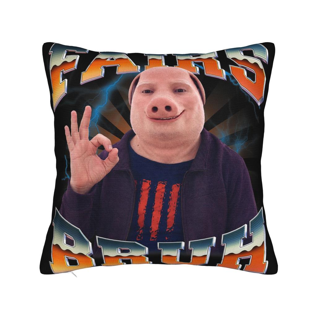 John Pork Don’t Fart Funny Squat Gym Meme Pillow Cover  Kawaii Pillow Case For Sofa Bedroom Home Decor Comfy Cushion Cover Gift