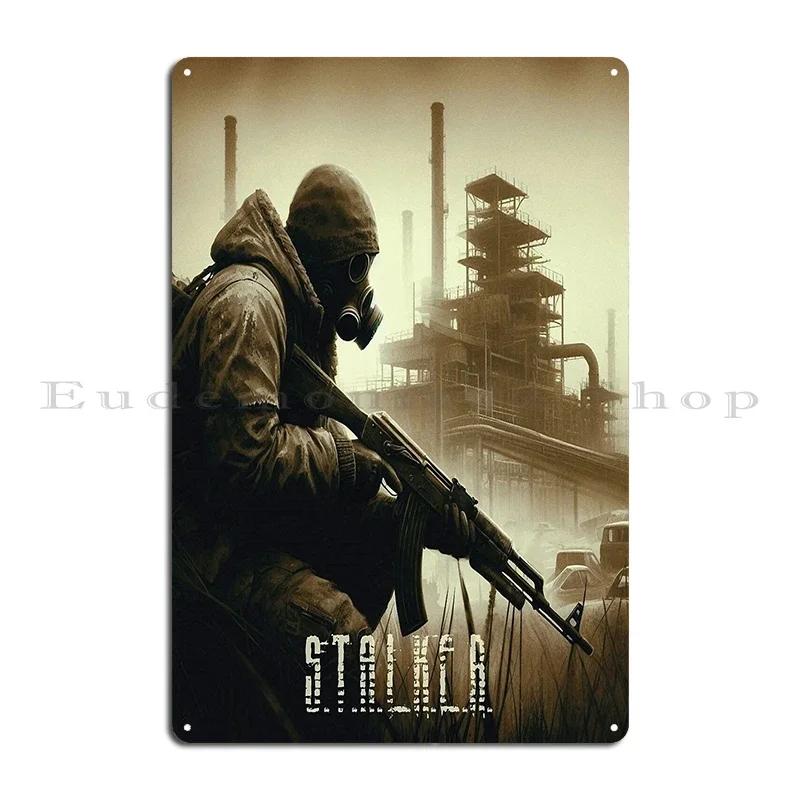 Stalker Heart Of Chernobyl Game Art Metal Plaque Designs Cinema Wall Cave Club Pub Tin Sign Poster