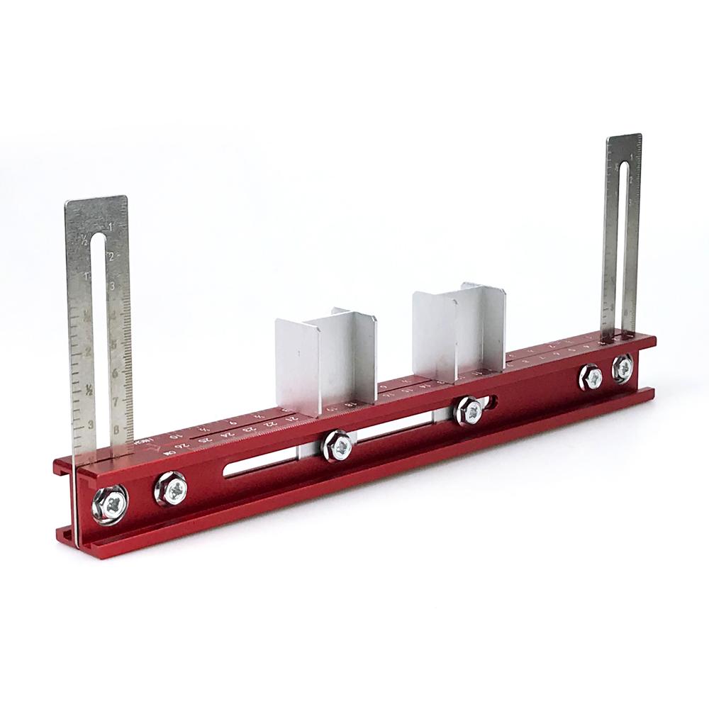 

Алюминиевый сплав Пуансон Позиционирующая линейка для установки шкафа-бума, столярный буровой локатор, инструмент для установки подвесной штанги