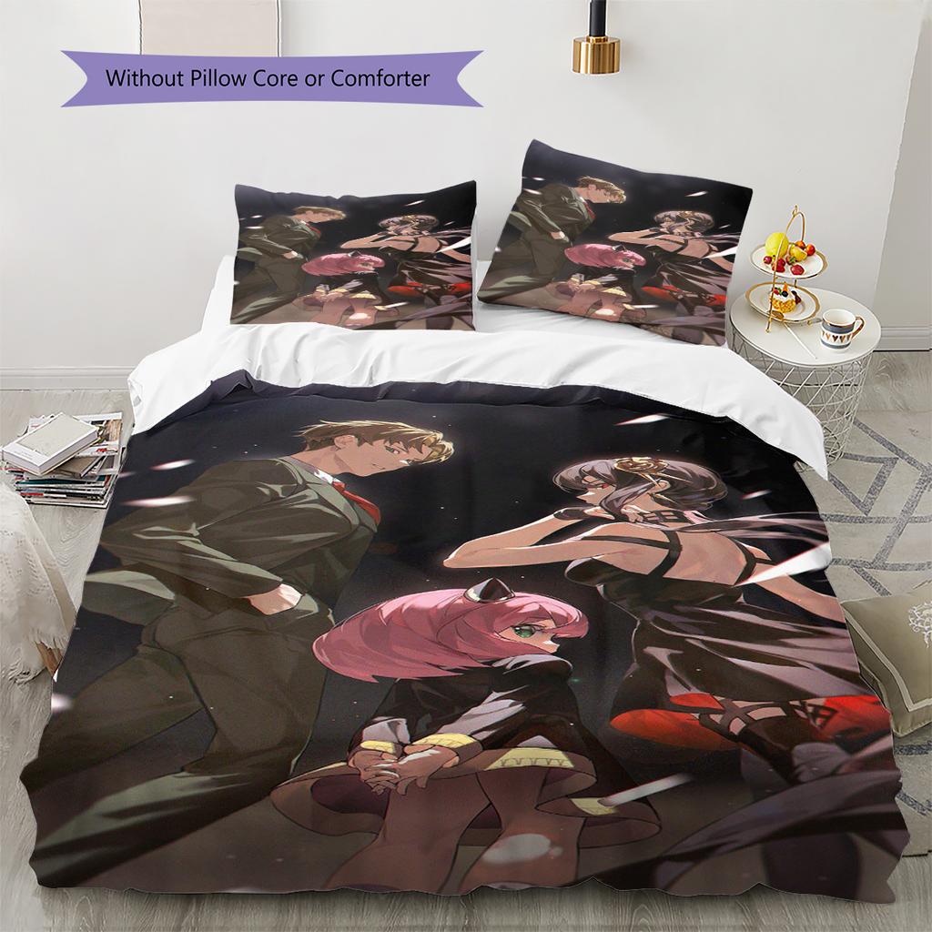 Set Copripiumino Trapuntato con Fantasia Cartone Animato Federa Decorazione per la Casa Regalo di Compleanno (1 * copripiumino + 2 * federa, senza nucleo)