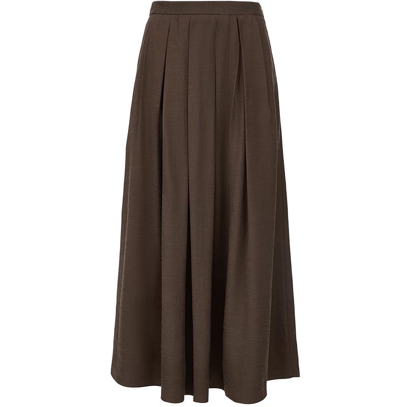 

VEROMODA Women s Pleated Lyocell-Linen Skirt S