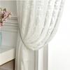 1PC Embroidered White Tulle Sheer Curtains for Living Room Luxury European Lace Voile Yarn Window Bedroom Door Floral Drapes