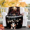 1pc Rammstein1 Theme Blanket - Digital Print, Polyester, Cozy for All Seasons, Perfect for Outdoor, Camping, and Travel