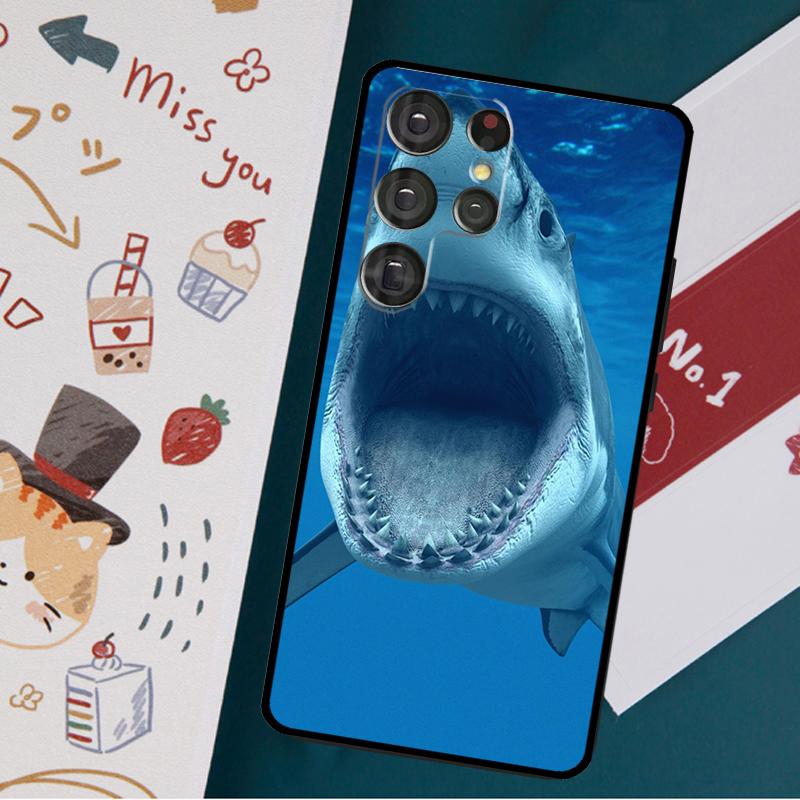 

Ferocious Shark Animal Case For Samsung Galaxy S23 S22 S21 Ultra S20 FE Note 20 Ultra S8 S9 S10 Note 10 Plus Cover Galaxy S22 Plus