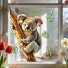 Static Cling Funny Animal Window Stickers Removable Transparent for Office Shop Glass Decor