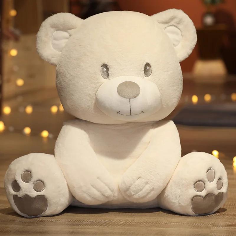 New 25cm/40cm Cuddly Stuffed High Quality Doll Classic White Teddy Bear Plush Toy Cute Birthday Gift for Girls