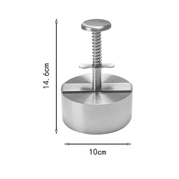 Stainless Steel Non-Stick Round Manual Hamburger Patty Maker Press Rice Pork Beef Ball Mold Adjusted Kitchen Tools Accessories
