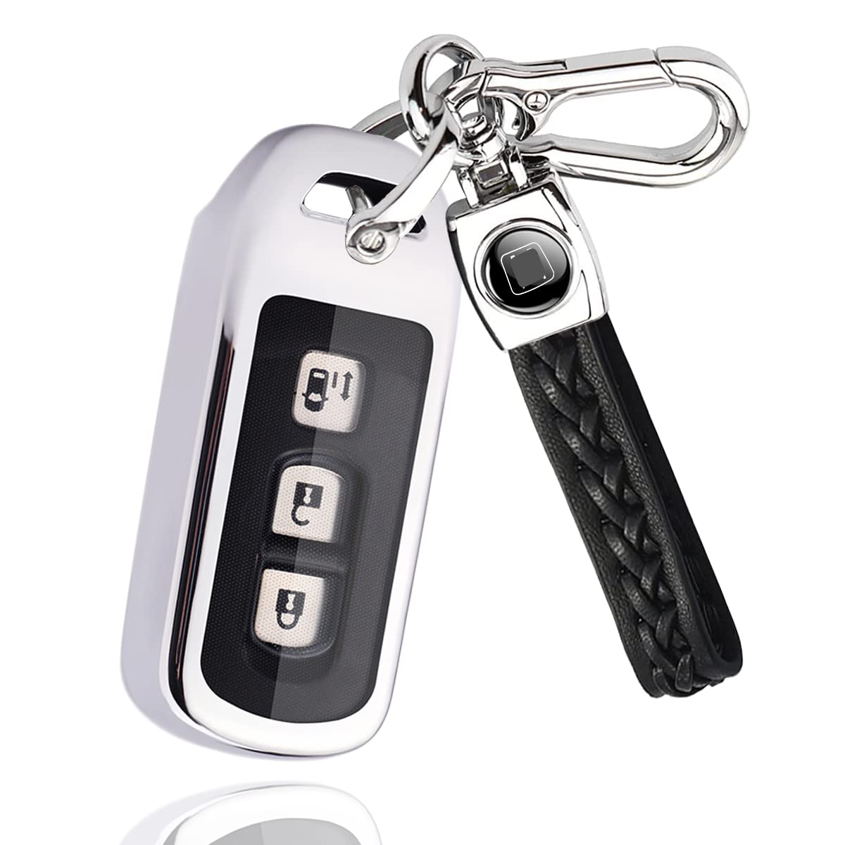 

[PELKERDR] Honda N-BOX Custom N-BOX Key Case, N-Box Plus N-Wagon N-WGN Custom N-ONE N-BOX серебряный