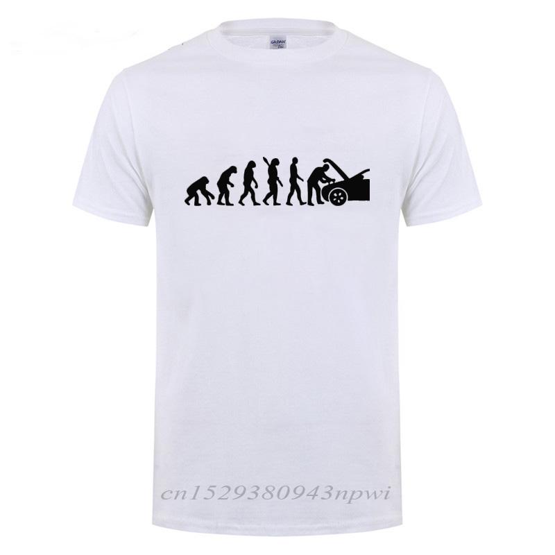 Fathers Day Present Funny Birthday Gift For Dad Husband Boyfriend Men Evolution Auto Mechaniker Mechanic Car Cotton Tshirt