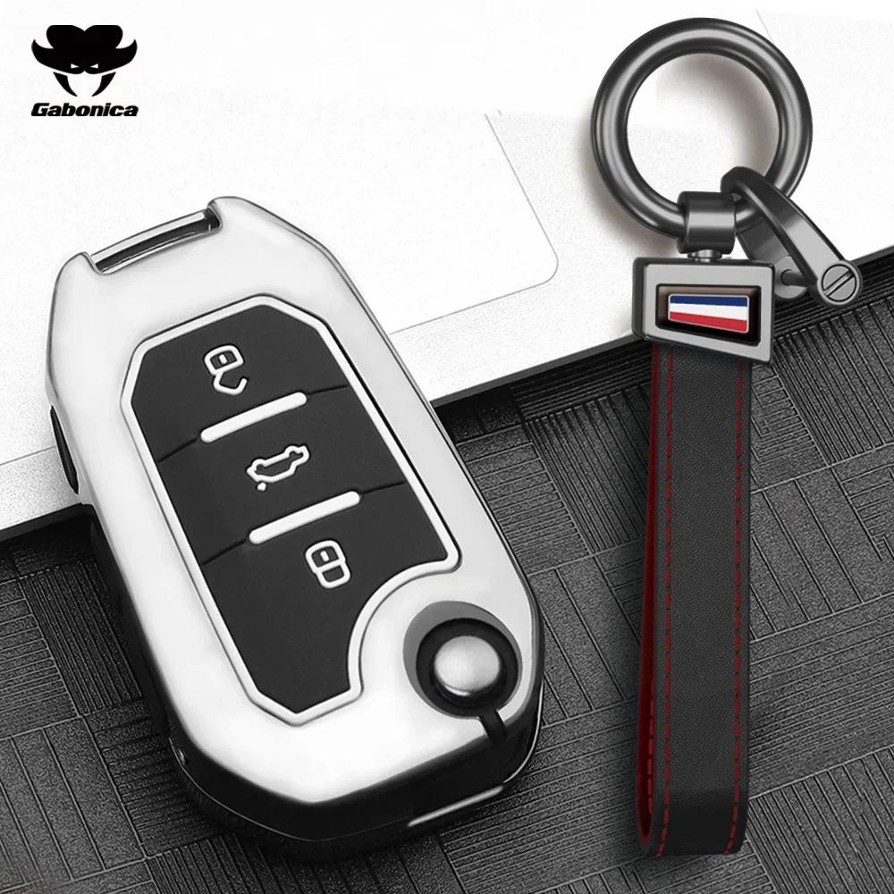 New Zinc Alloy Shell For Peugeot Gt 208 2008 308 3008 408 508 107 301 Citroen C4 Cactus C5 Ds4 Ds5 Car Key Cover Case Holder Fob