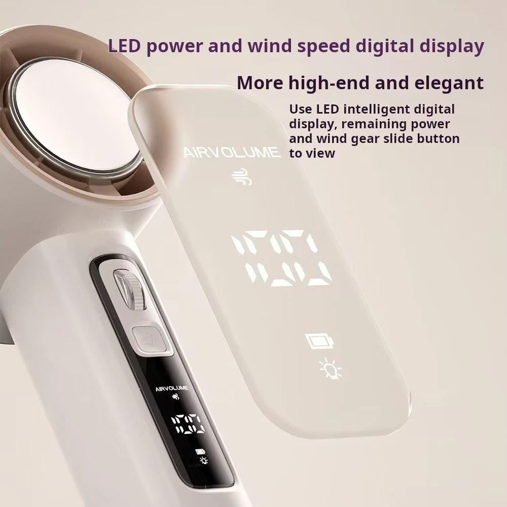 Mini Turbo Fan Led Display Handheld Rechargeable Fan Electric Air Duster Emergency Escape Function