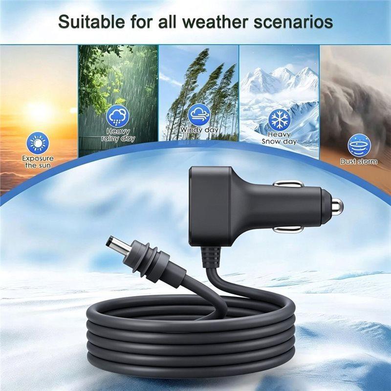 Socket For Starlink Mini Car Power Adapter 12V-24V Fast Charging Digital Display Car