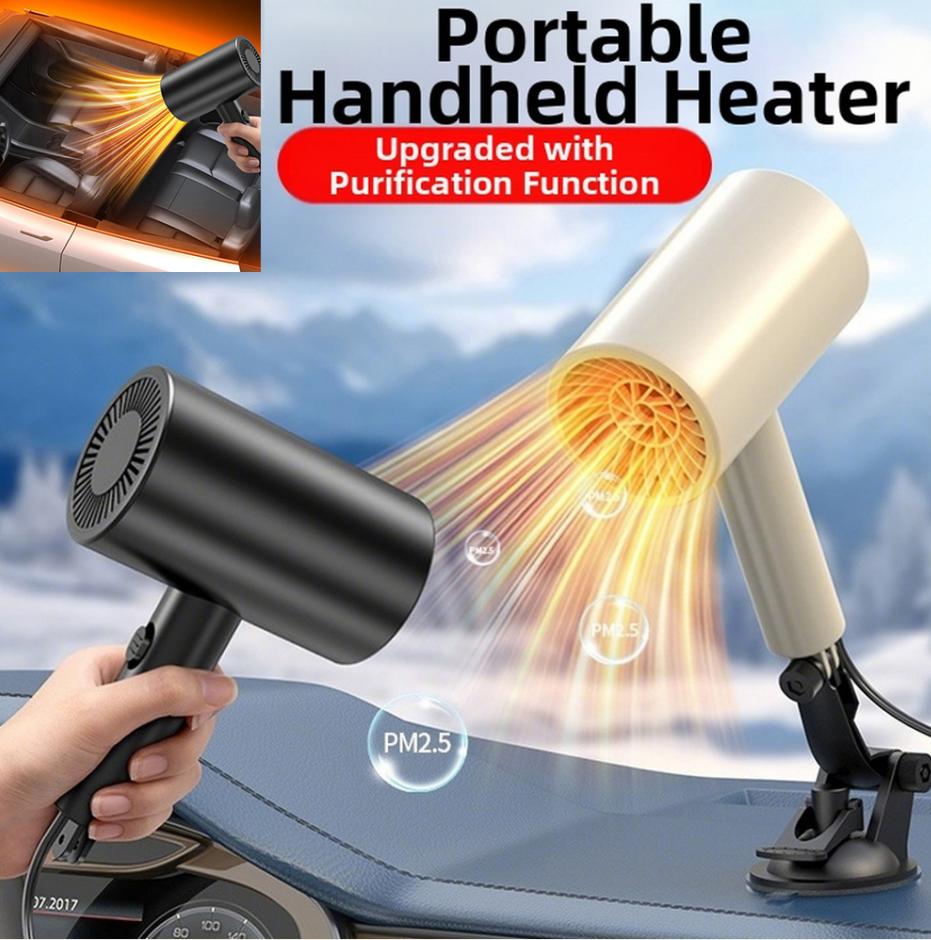 Tragbarer Autoheizlüfter 12V Schnelle Heizung Handheld Luftreiniger Enteiser Entfroster Entnebler Entfroster