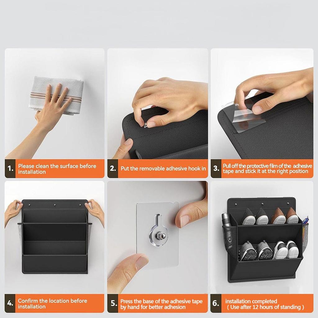 Campers Wall Mount Shoe Organizers With Adhesive Tape for Space Saving Door Storage and Multipurpose Home Organization