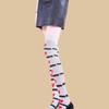 Women's Elastic Heart Pattern Hosiery Soft Halloween Party Soft Thigh High Socks Over the Knee Comfortable Wear