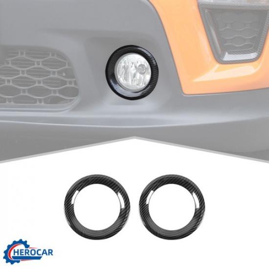 

Carbon Fiber Front Fog Light Lamp Frame Cover Trim erts for Jeep Renegade 19+