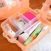 Plastic 3 Tiers Portable Detachable Storage Box Transparent Container Organizer