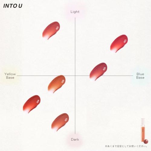 INTO U Water Reflecting Lip Tint Water Reflecting Lip Tint Mucosal Lip Pink Moisturizing Color Longevity #R01 Love at First Sight Amaretto Ginger