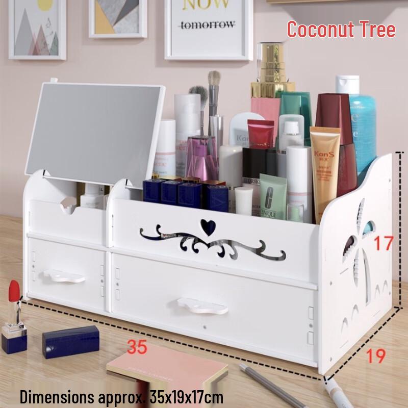 miflame Desktop Cosmetic Storage Box with Drawers