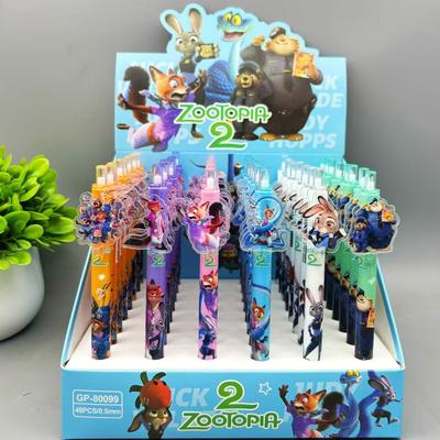 6 sztuk Crazy Animal City 2 Urocze Zwierzątka Anime Naszywka Długopis Naciskowy Wysoka Estetyka Gładki Neutralny Długopis Czarny Wkład