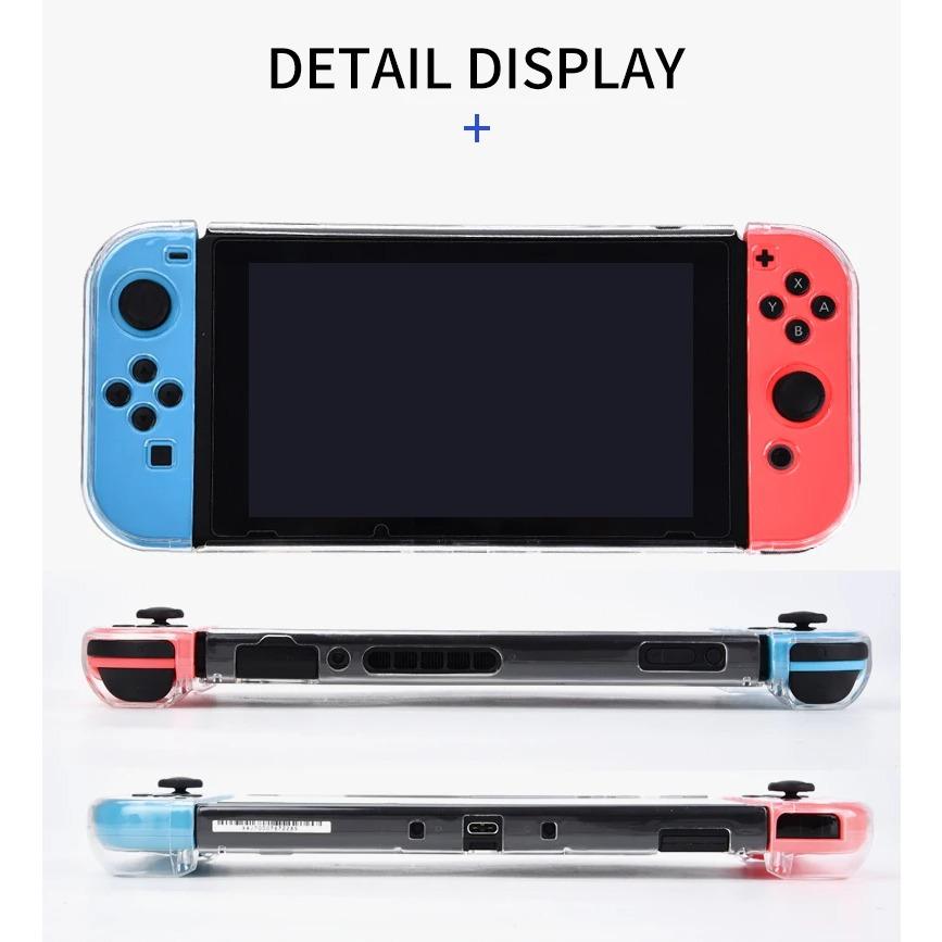 Transparent Protective Case with Scratch Protection for Handheld Game Console Clear Hard Cover for Switch