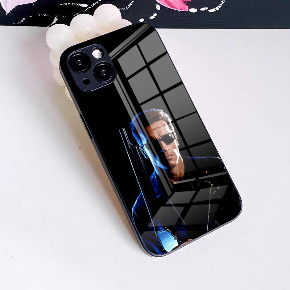 FILM Arnold Schwarzenegger Terminator Phone Case For IPhone 17 Pro Max 16 15 14 Pro Max 13 11 X Xs Xr 8 7Plus Glass Cover
