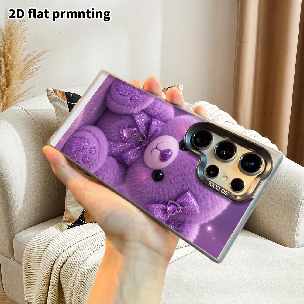 Phone Case: 2D Flat Samsung Galaxy A34 A35 M05 M06 S20 S22 S21 FE Plus 5G Protective Case, Couples Style, Plush Teddy Bear, Christmas and Halloween Gi