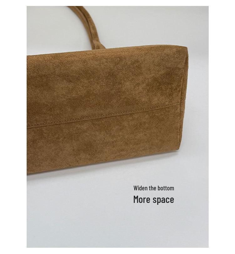 Women's Large Suede Shoulder Bag: New 2025 Autumn/Winter Versatile Tote