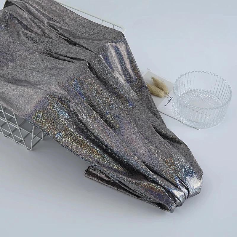 100x150cm Polyester Glitter Laser Fabric Iridescent Holographic Wedding Party Background Doll Clothing Decor Material DIY