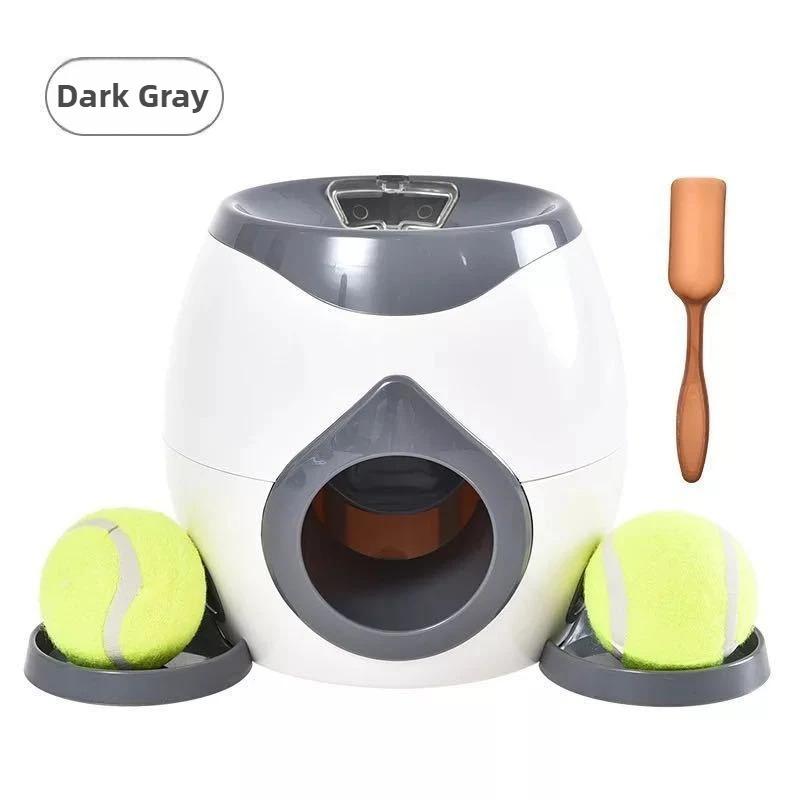 Automatic Dog Tennis Ball Launcher 2 in 1 Interactive Toy Fun Feeding Reward Machine for Pets