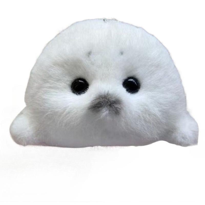 Niedlicher Robben Plüsch Schlüsselanhänger Weiche Kawaii Robben Plüschtiere Anhänger Tier Mode Stoffpuppe Schlüsselring Autoschlüssel Zubehör Auto Schmuck