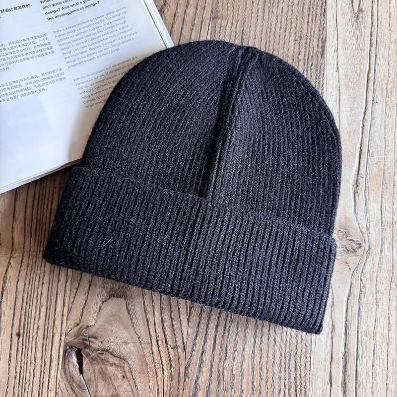 

Knitted Beanie Hat For Men Women Warm Winter Fashion Acrylic Earflap Cap For Outdoor Use Black