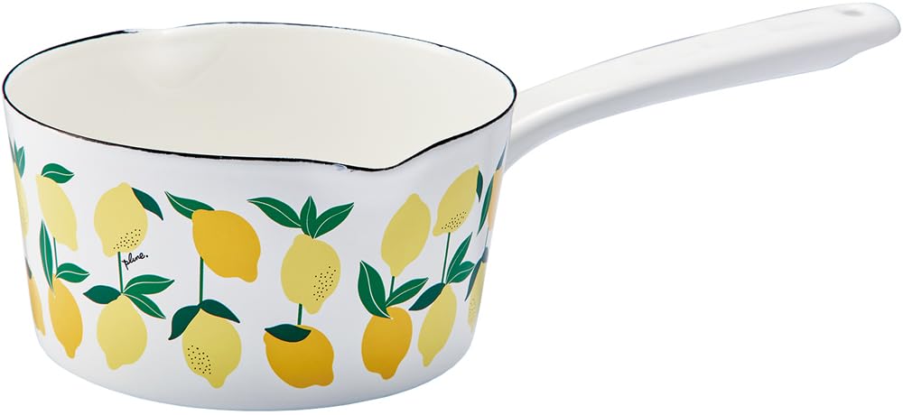 

Tamahashi Enameled Milk Design Gas and Induction Compatible Plune. Pan, 15cm, Lemon [YJM-108], лимон