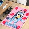 Custom Name Bluey Printed Carpet, Rug for Office Chair Living Room Bedroom Kitchen Room Decor Gifts.