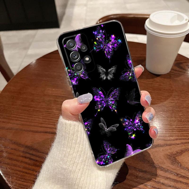 Butterfly Love Beautiful Clear Phone Case For Samsung Galaxy A56 A57 A37 A55 A54 A36 A35 A26 A25 A16 A17 A07 A52 A34 A21s Cover