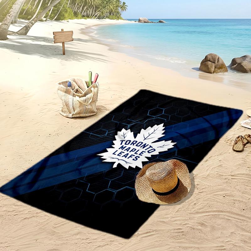 Asciugamano da Spiaggia Stampa Toronto Maple Leafs Morbido Portatile Asciugatura Rapida?Asciugamano Asciutto Per Piscina Vacanza Estiva Sport all'Aperto