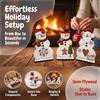 Christmas Wooden Snowman Figurine, Desktop Decoration and Creative Gift