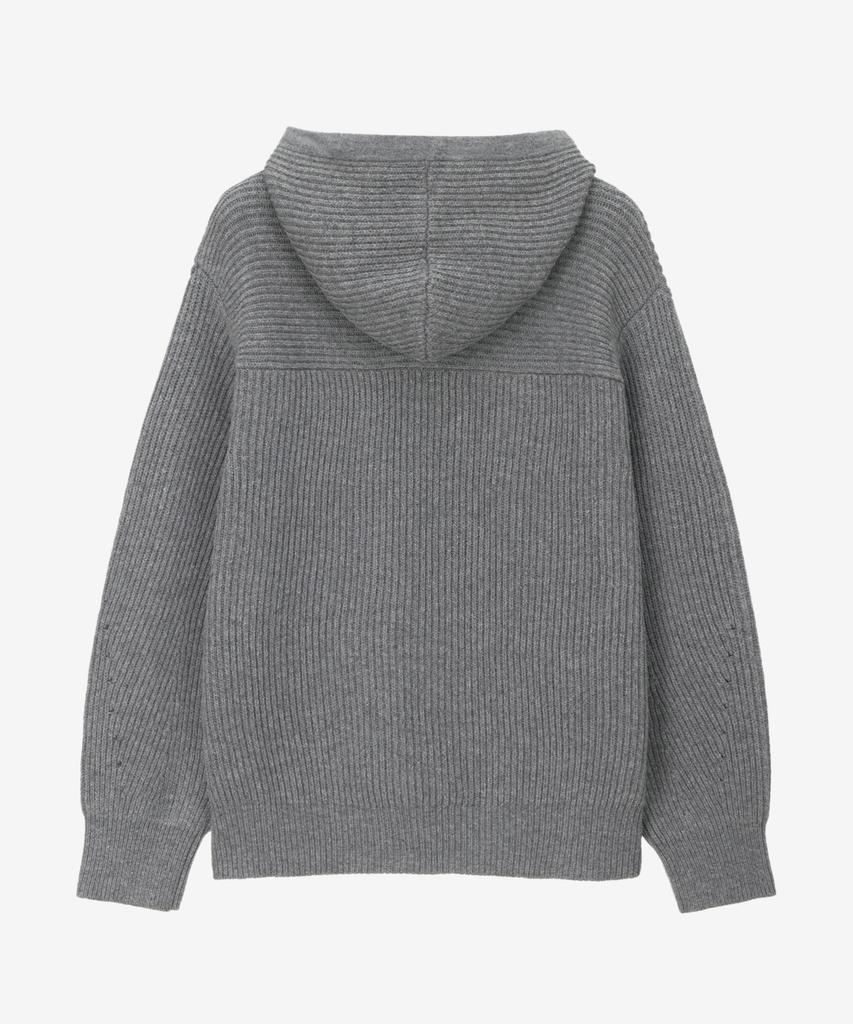 Mindbridge [Hoite] Wool Blend Zip-Up Oversized Hooded Cardigan - 2 Colors