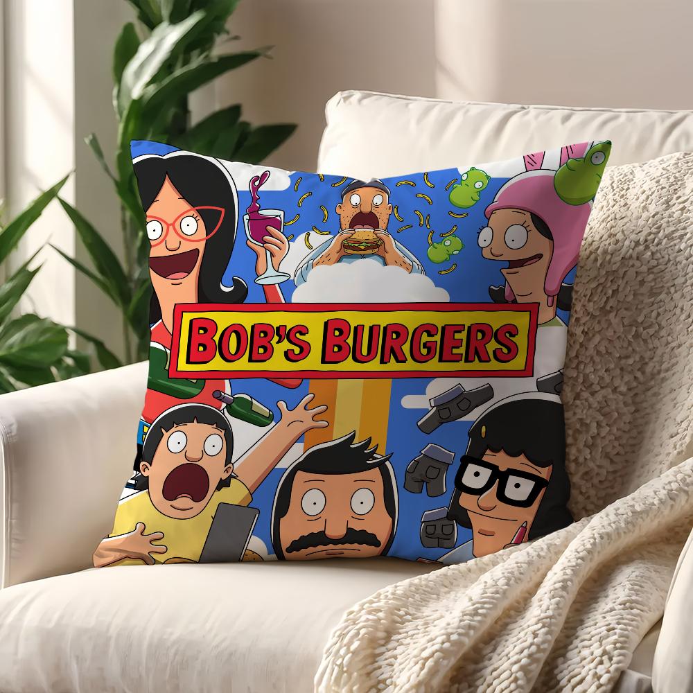 Cartoon B-Bobs Cute B-Burgers cool cushion cover Pillow Cover Home Sofa living Decoration Room  Office Car Nordic Simplicity