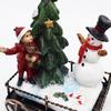 3pcs Resin Christmas Train Set Santa Claus Train Snowman Christmas Tree Ornament Home Fireplace and Dining Table Xmas Decor 2025