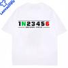 1N23456 Motorcycle Shift Pattern Biker Motorcyclist TShirt  Streetwear Funny Short Sleeved Graphic T Shirts Boys Car Lover Tee